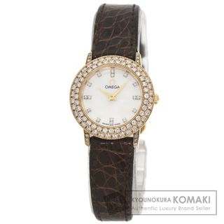 オメガ(OMEGA)のOMEGA 5951055 デビル 腕時計 K18YG 革 ダイヤモンド レディース(腕時計)