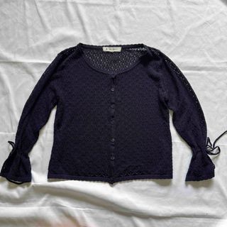 エムズグレイシー(M'S GRACY)の【美品】　M’S GRACY エムズグレーシー　レース　カーディガン　38(カーディガン)