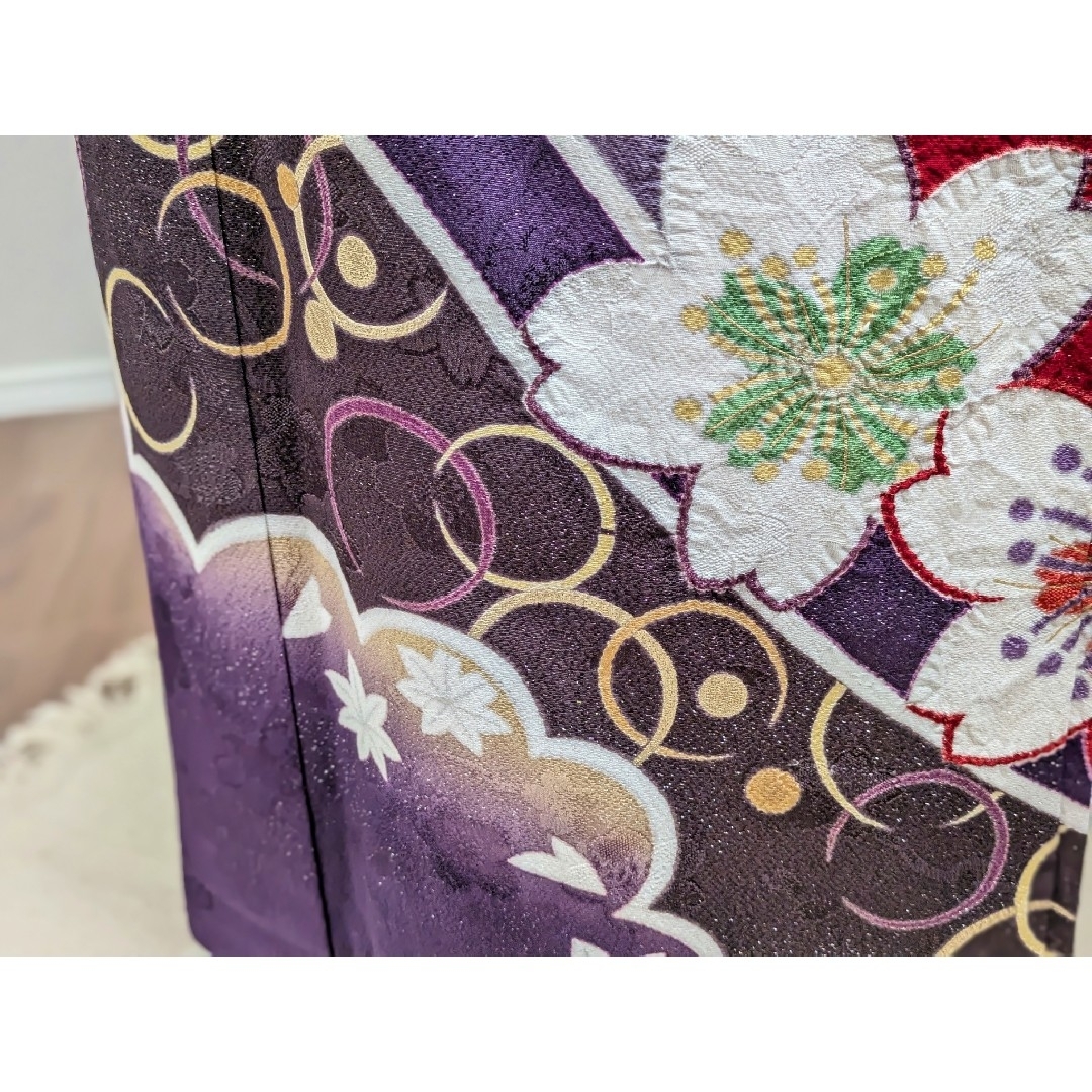 振袖フルセット 身丈168裄68 桜 金駒刺繍 銀通し 新品 成人式 紫 振袖フルセット 身丈168裄68 桜 金駒刺繍 銀通し 新品 成人式 紫