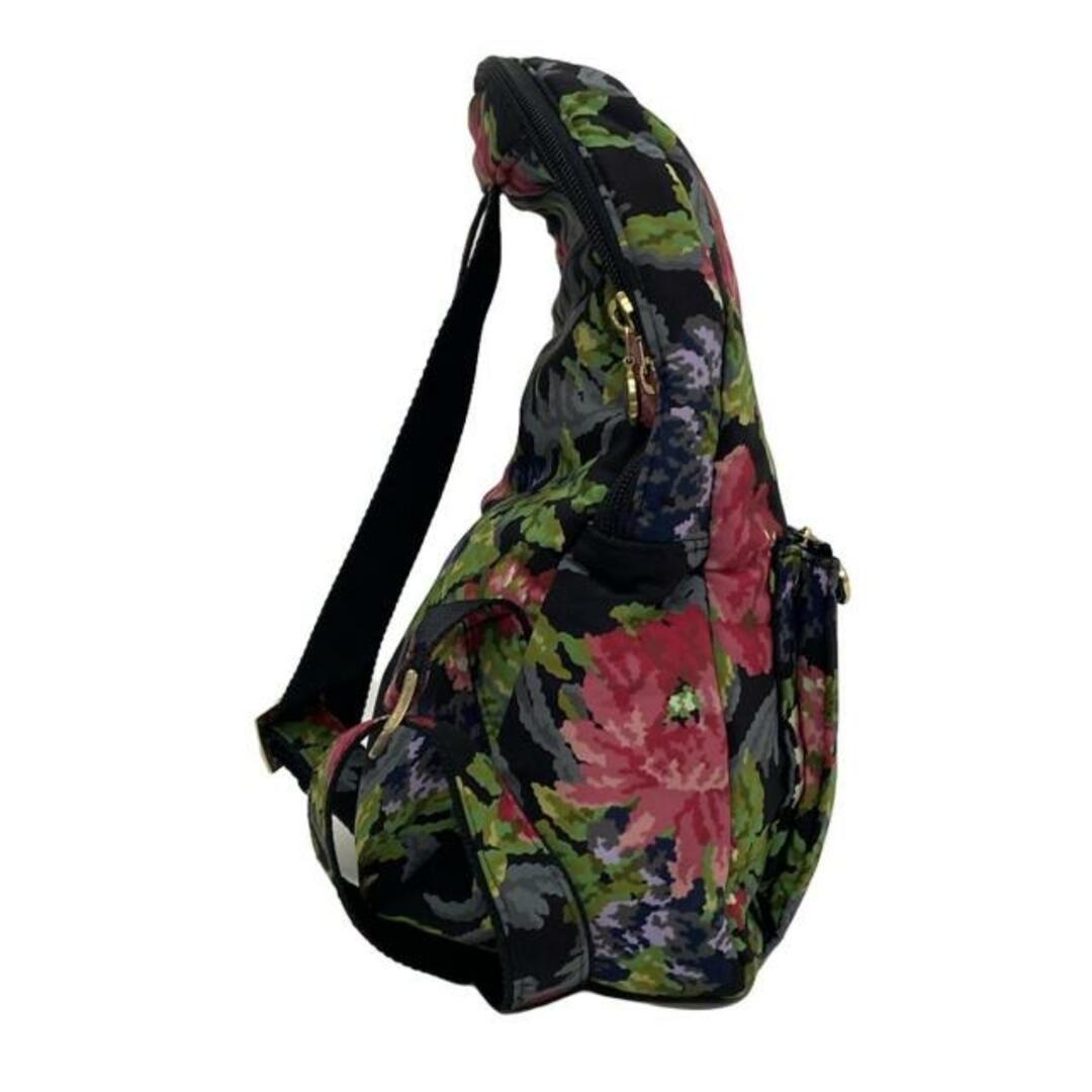 FEILER(フェイラー) リュックサック - 黒×ピンク×マルチ 花柄 FEILER(フェイラー) リュックサック - 黒×ピンク×マルチ 花柄