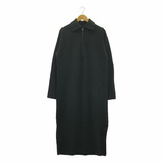 CITYSHOP / シティショップ | 2024AW | ZIP UP KNIT DRESS / ハーフジップ ニット ワンピース | 38 | ブラック | レディース(ロングワンピース/マキシワンピース)