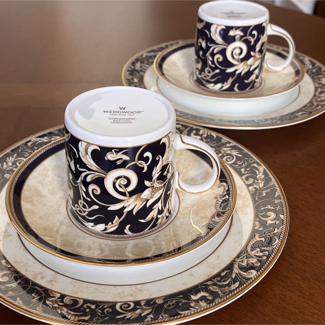 WEDGWOOD - 【レア美品】ウェッジウッド☆コーヌコピア☆トリオ WEDGWOOD - 【レア美品】ウェッジウッド☆コーヌコピア☆トリオ