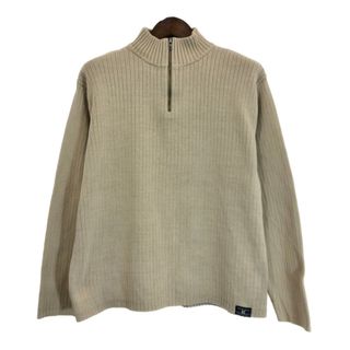 アメリカンイーグル(American Eagle)のAmerican Eagle アメリカンイーグル ハーフジップ コットン ニット セーター ベージュ (メンズ XL) 中古 古着 T0749(ニット/セーター)