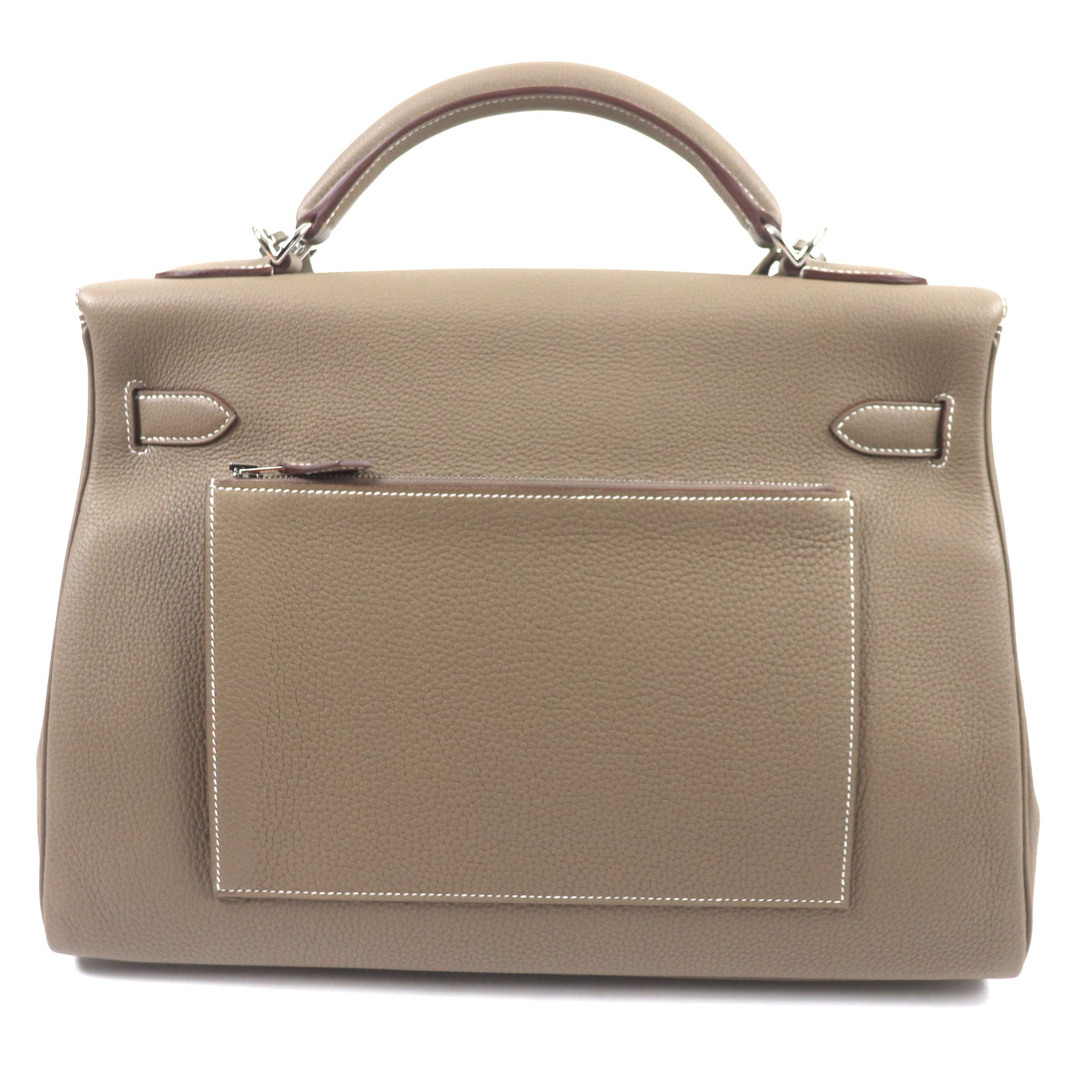 極美品▽HERMES エルメス マキシ ケリー42 エトゥープ シルバー 極美品▽HERMES エルメス マキシ ケリー42 エトゥープ シルバー
