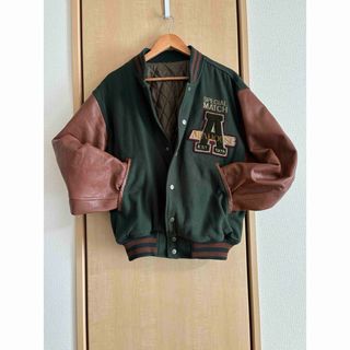 ABAHOUSE - アバハウスABA HOUSE袖革スタジャン 80s 90s ABAHOUSE - アバハウスABA HOUSE袖革スタジャン 80s 90s