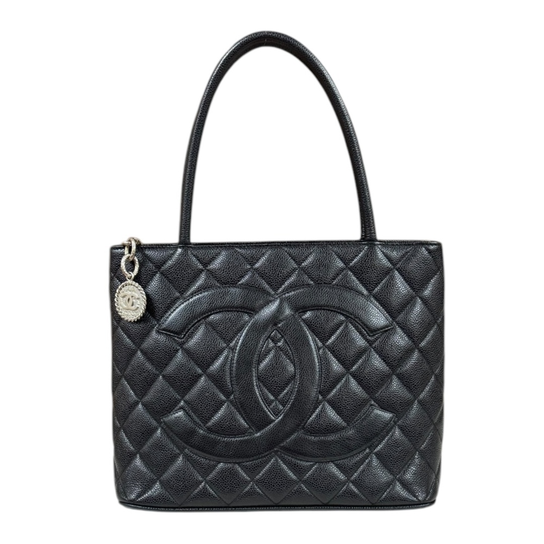 CHANEL - シャネル 復刻トート マトラッセ トートバッグ キャビアスキン ブラック レディース CHANEL  中古