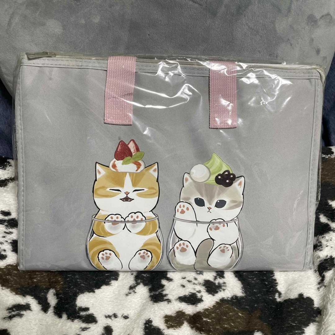 mofusand(モフサンド)のモフサンド mofusand 保冷バッグ トートバッグ グレー エンタメ/ホビーのおもちゃ/ぬいぐるみ(キャラクターグッズ)の商品写真