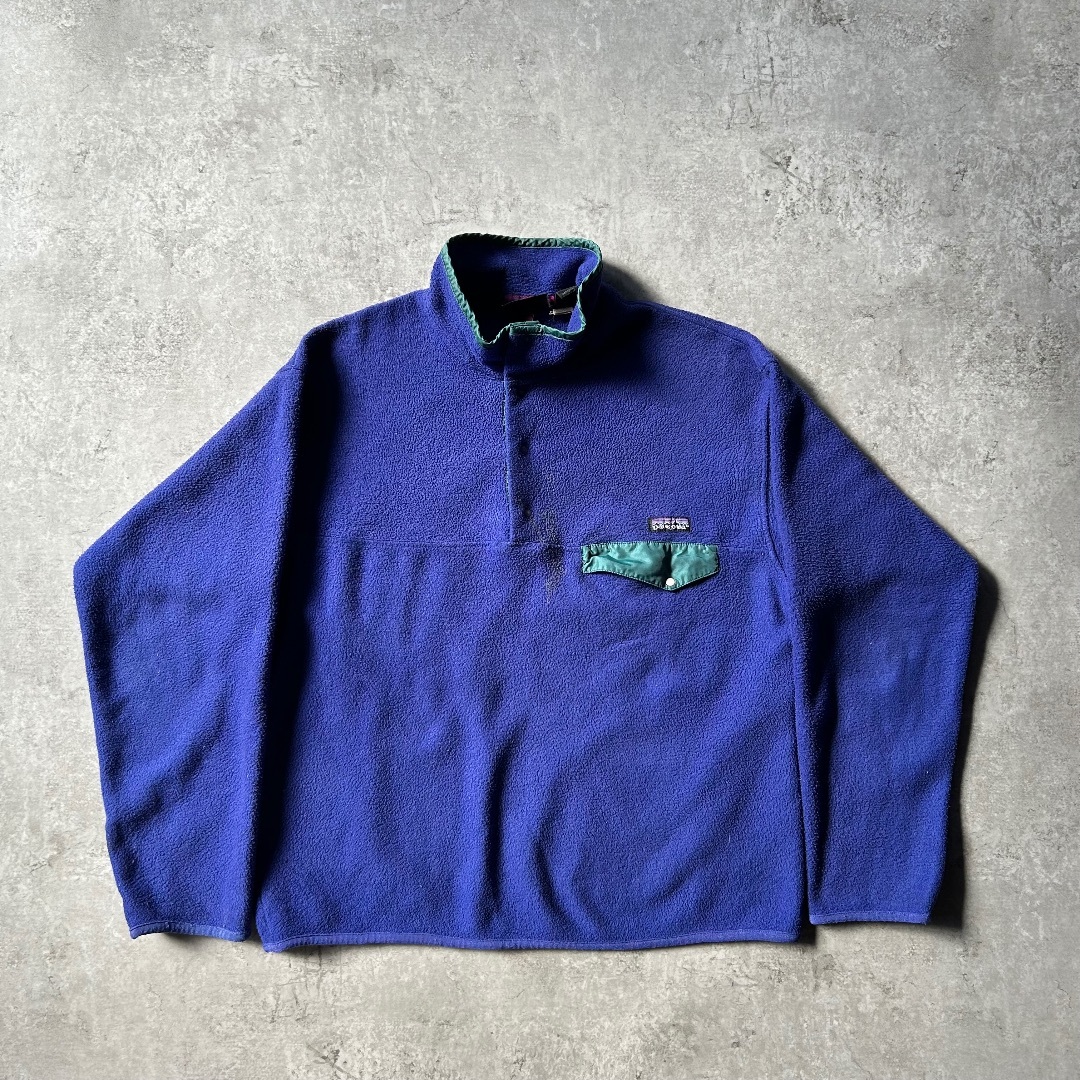 patagonia - 90s00s パタゴニア フリースジャケット/スナップt ブルー M