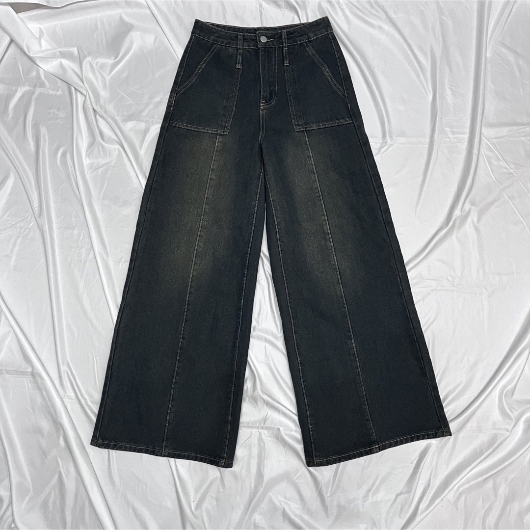 archive center line wide denim pants archive center line wide denim pants