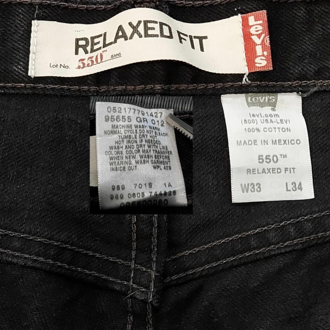 Levi's - リーバイス550 W33 ブラックデニムパンツ 黒 ボトム 00s 12536