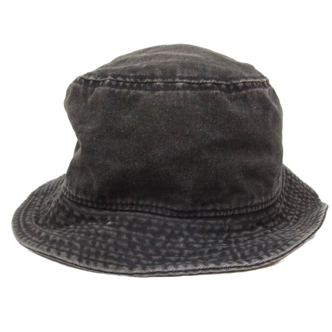 STUSSY ステューシー ロゴ デニム バケット ハット ブラック ブラック系 L【中古】 STUSSY ステューシー ロゴ デニム バケット ハット ブラック ブラック系 L【中古】