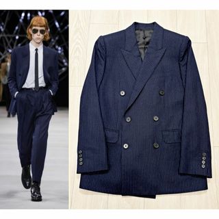 CELINE - 19AW セリーヌCELINE ストライプダブルジャケット44 CELINE - 19AW セリーヌCELINE ストライプダブルジャケット44