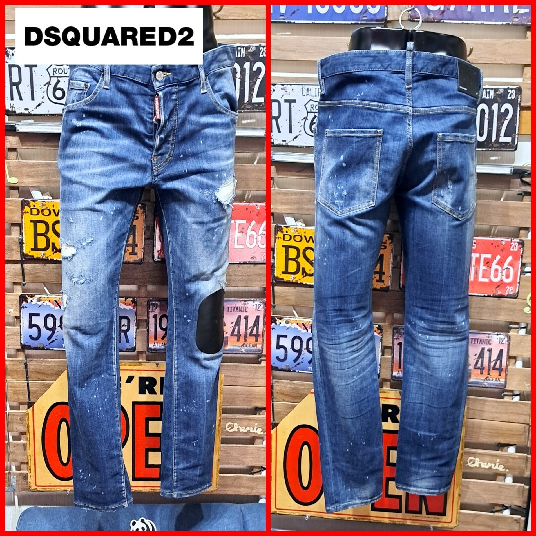 DSQUARED2 - 定価8.8万 Dsquared2 Skater Jean ニーパッチ DSQUARED2 - 定価8.8万 Dsquared2 Skater Jean ニーパッチ