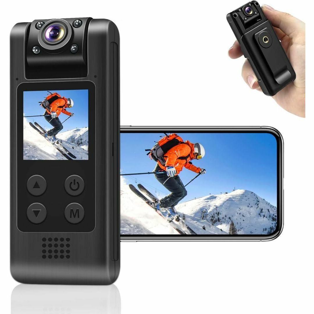 小型カメラ　ボディカメラ　4K WiFi スマホ連動 安定に録画&