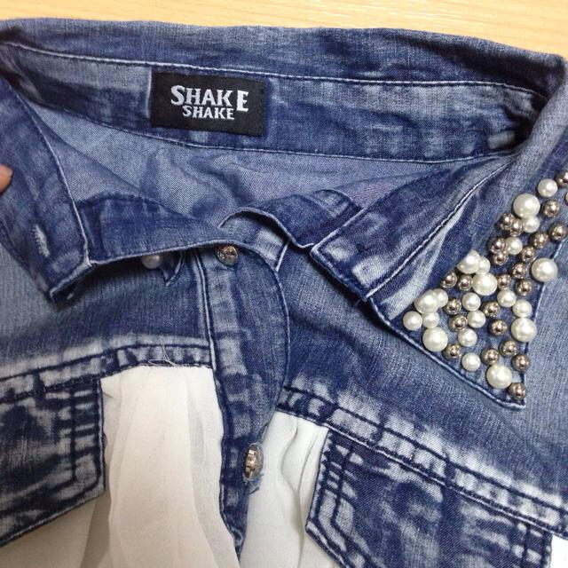 SHAKE SHAKE(シェイクシェイク)のSHAKESHAKEシフォンノースリーブ レディースのトップス(シャツ/ブラウス(半袖/袖なし))の商品写真