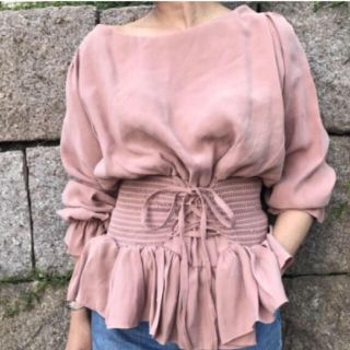 トゥデイフル(TODAYFUL)のattitude アチチュード Corset tops pink 3月中限定(シャツ/ブラウス(長袖/七分))