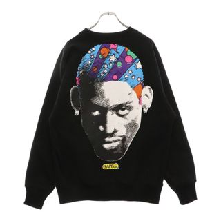 SAPEur サプール 70S POP HEAD CREW NECK ポップ ヘッド クルーネック 長袖スウェット トレーナー ブラック(スウェット)