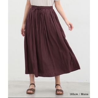 ハニーズ(HONEYS)のHoneys ロング ギャザースカート Mサイズ ボルドー(ロングスカート)