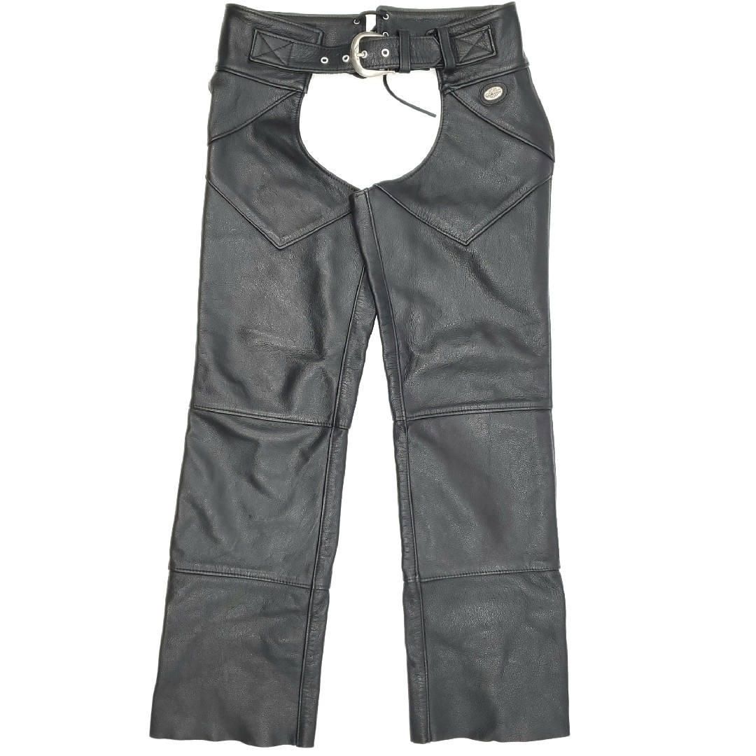 Harley Davidson 黒 レザー チャップス HARLEY DAVIDSON ハーレーダビッドソン レザー チャップス 黒