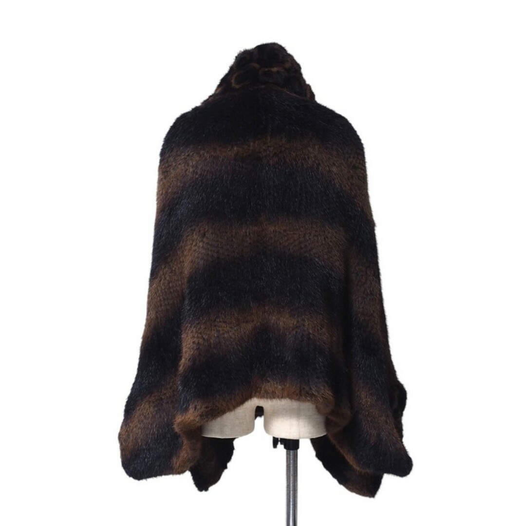 □美品□ポンチョ サイズF MINK ミンクヤーン マント ケープ □美品□ポンチョ サイズF MINK ミンクヤーン マント ケープ