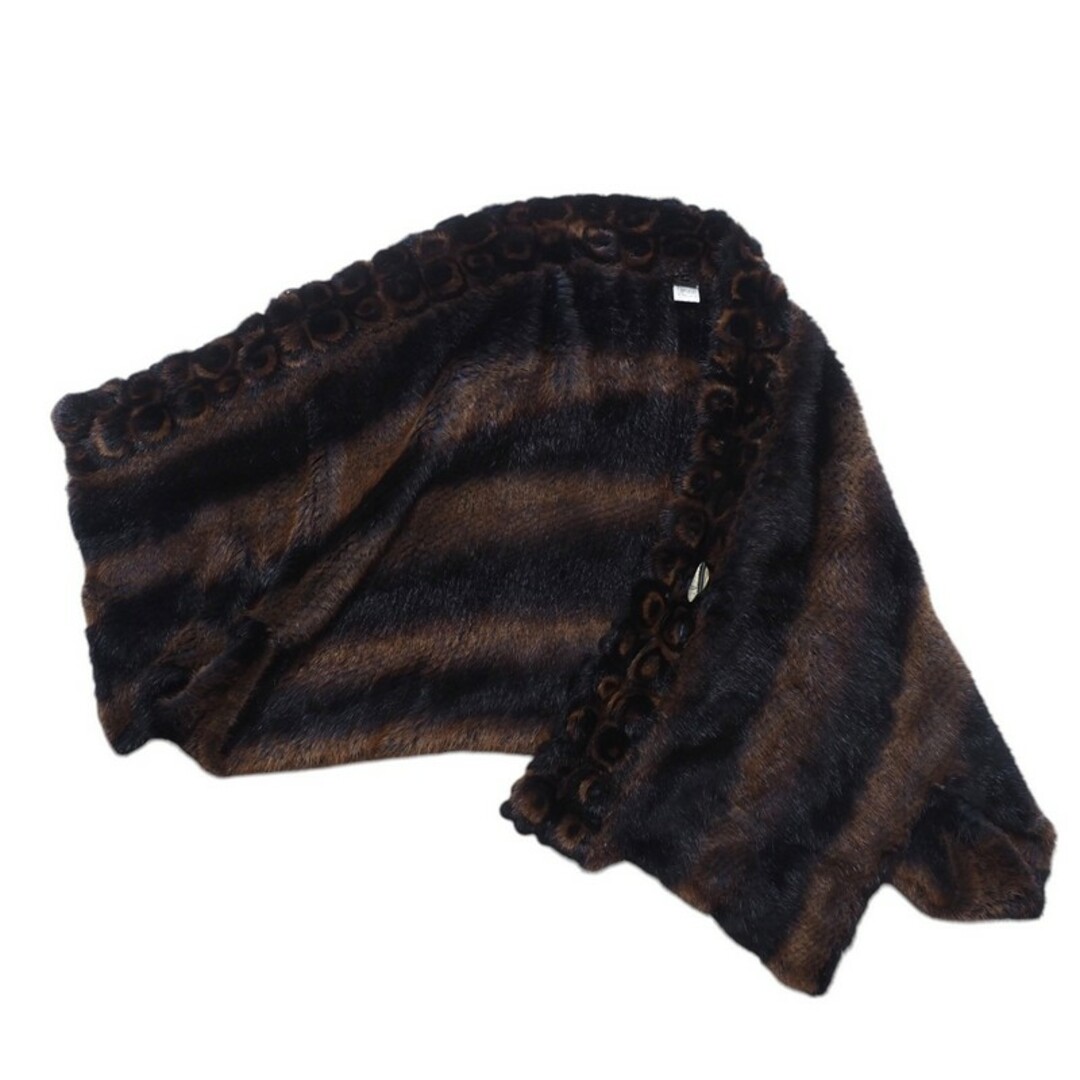 □美品□ポンチョ サイズF MINK ミンクヤーン マント ケープ □美品□ポンチョ サイズF MINK ミンクヤーン マント ケープ
