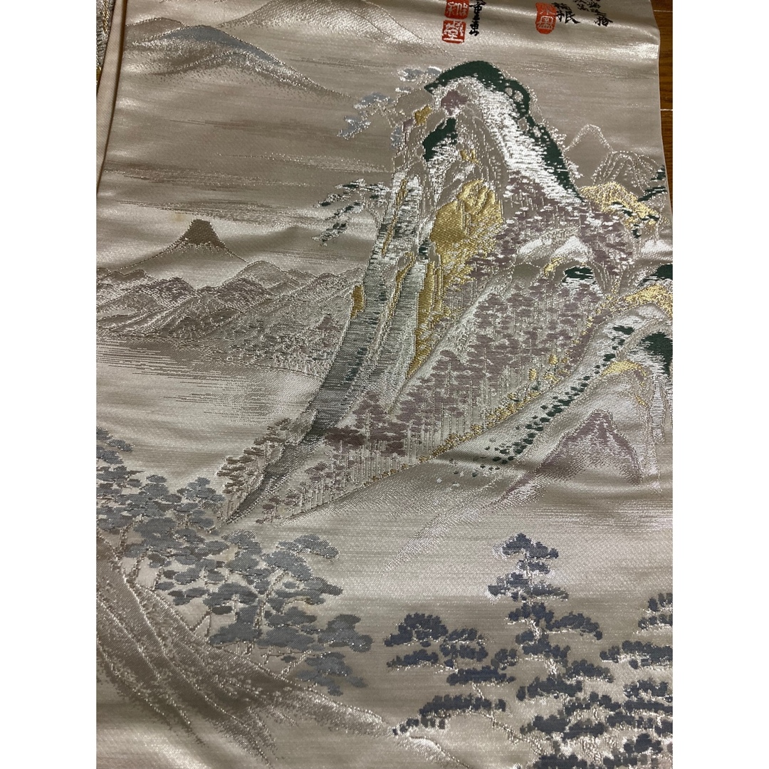 1876.未使用☆西陣織 正絹袋帯☆六通 1876.未使用☆西陣織 正絹袋帯☆六通