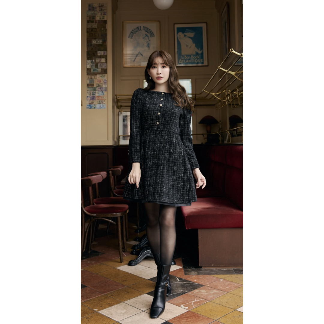 Mondrian Tweed Mini Dress ワンピース Mondrian Tweed Mini Dress ワンピース