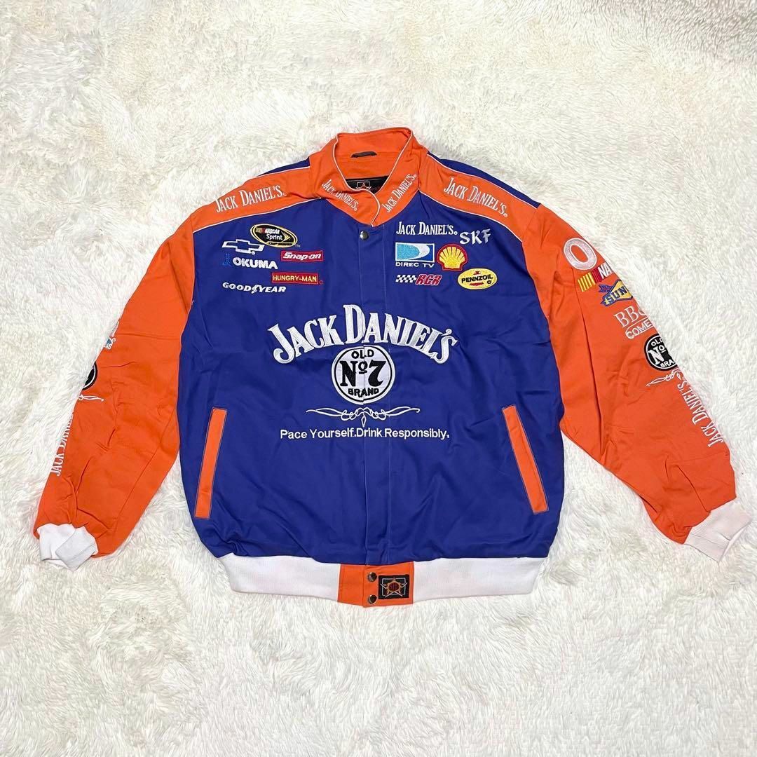 JH DESIGN レーシングジャケット JACK DANIEL'S 青 XL JH DESIGN レーシングジャケット JACK DANIEL'S 青 XL