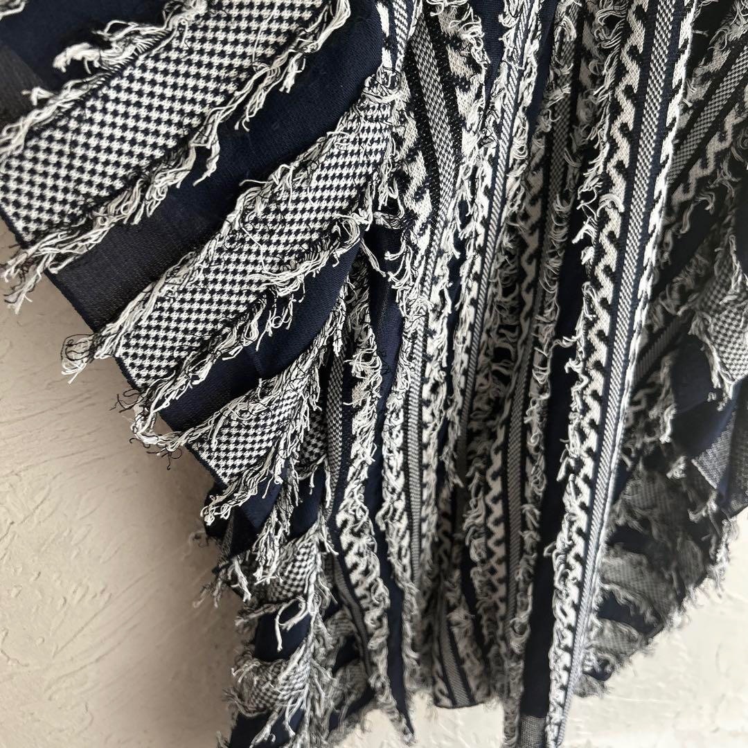 mame - 【美品】 マメクロゴウチ 15ss フリンジ ワンピース mame - 【美品】 マメクロゴウチ 15ss フリンジ ワンピース