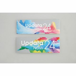 非売品 updata now24ノベルティ ロゴ入り ステッカー 2枚(その他)