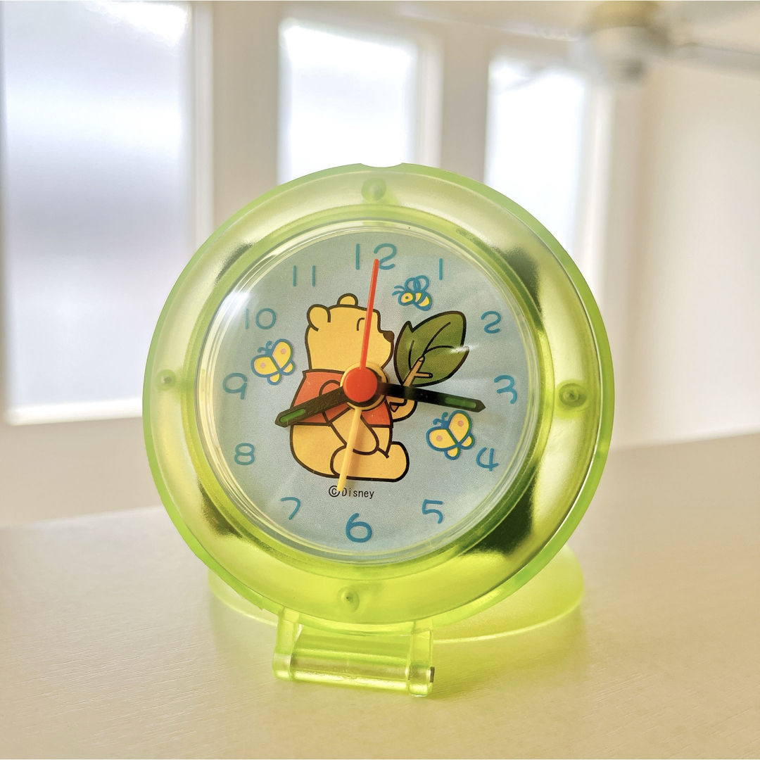 Disney - 【 美品 】プーさん目覚まし時計 置時計 コンパクト Disney - 【 美品 】プーさん目覚まし時計 置時計 コンパクト