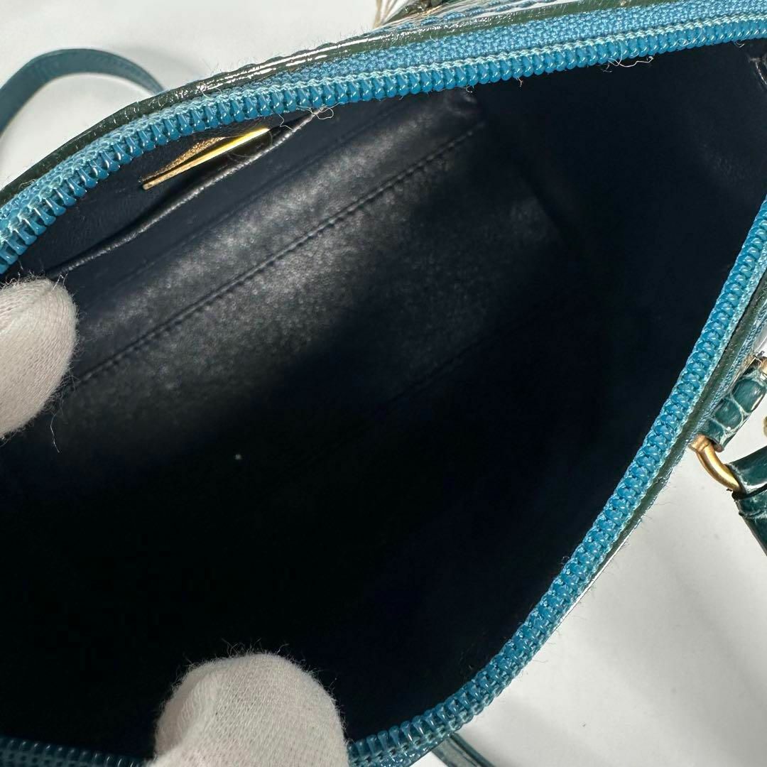 2way 本革 クロコダイル シャイニング ミニボストン ショルダー 2way 本革 クロコダイル シャイニング ミニボストン ショルダー