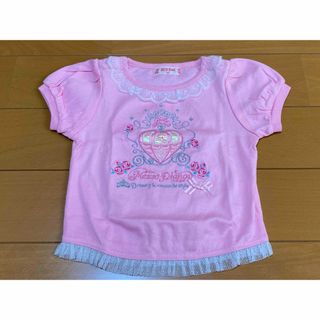 メゾピアノ(mezzo piano)のメゾピアノ プリンセス パフスリーブカットソー 100cm(Tシャツ/カットソー)