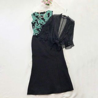タダシショージ*ロングドレス×ボレロセット　花柄刺繍 レース　ノースリーブ　6(その他)