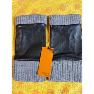 ornato di guanti 羊皮革手袋ネイビー19Sテーブルカットタイプ (手袋)