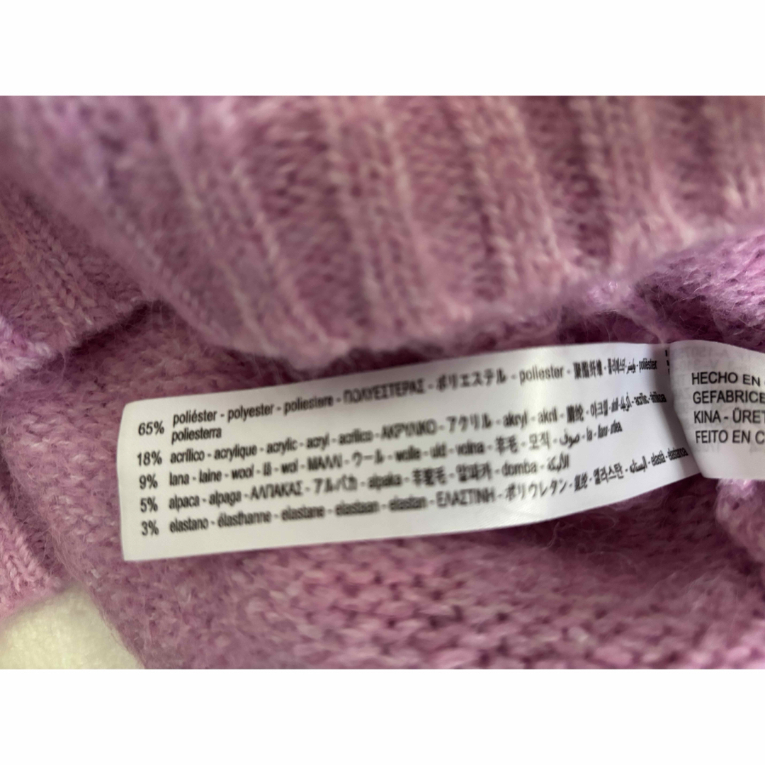 ZARA(ザラ)のZARA ピンク　クルーネックセーター レディースのトップス(ニット/セーター)の商品写真