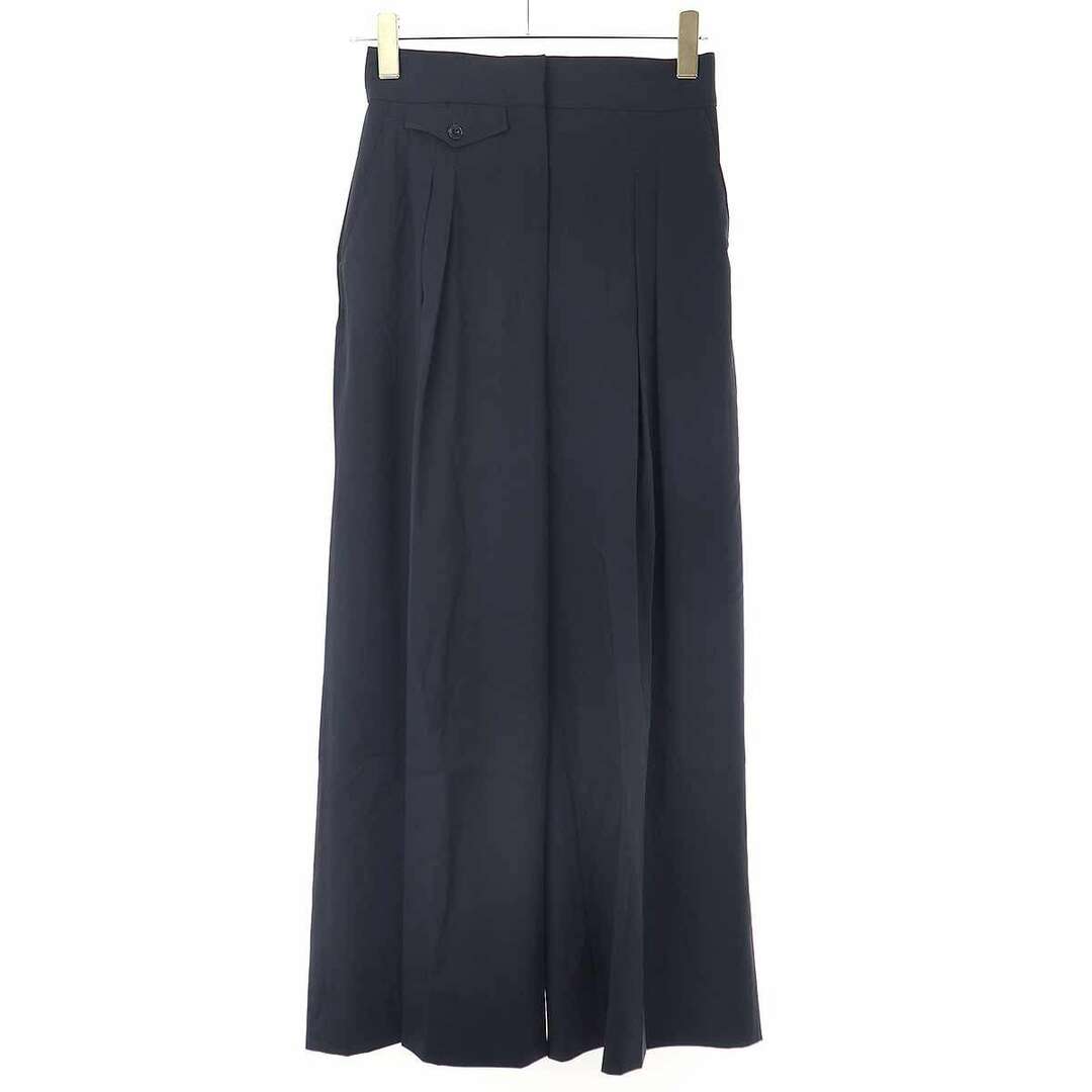 LEMAIRE ルメール 2タックウールワイドパンツ ネイビー パンツ LEMAIRE ルメール 2タックウールワイドパンツ ネイビー パンツ