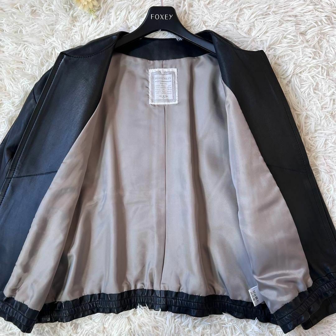 BEARDSLEY ビアズリー ラム レザーブルゾン レザージャケット BEARDSLEY ビアズリー ラム レザーブルゾン レザージャケット
