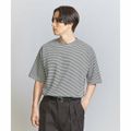 【DK.BROWN】【L】シルケット スムース ボーダー クルーネック Tシャツ