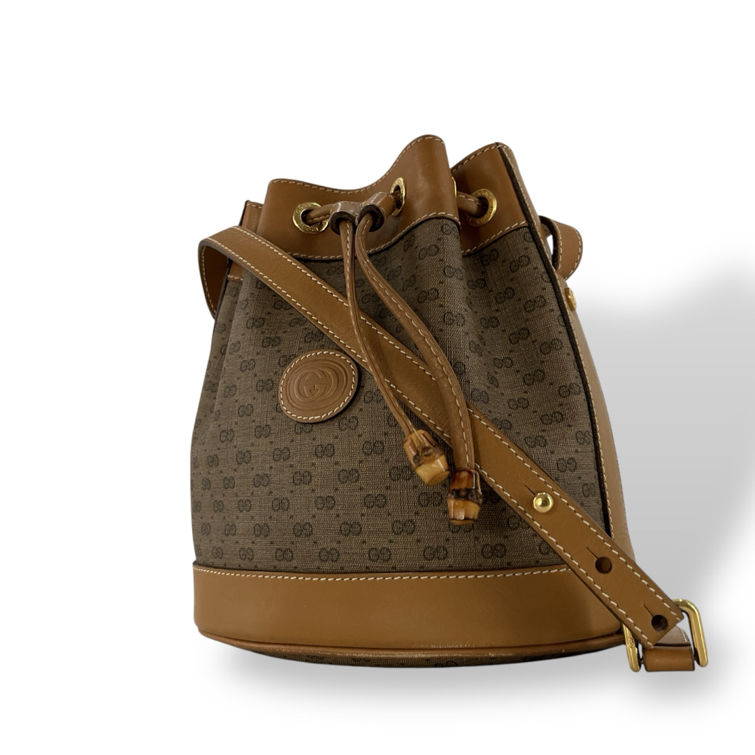 GUCCI - オールドグッチ ショルダーバッグ 巾着 マイクロGG GUCCI - オールドグッチ ショルダーバッグ 巾着 マイクロGG
