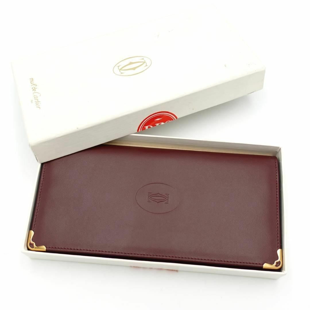 Cartier - 未使用 Cartier カルティエ マストライン 二つ折り長 Cartier - 未使用 Cartier カルティエ マストライン 二つ折り長