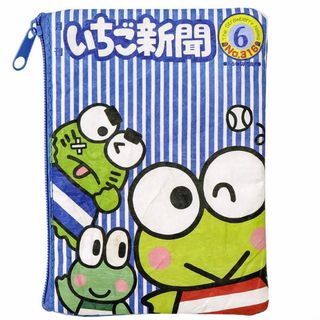 サンリオ(サンリオ)の完売品　新品未使用 3coins ×サンリオ　いちご新聞ポーチ　ケロケロケロッピ(その他)