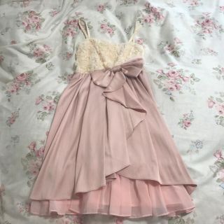 レストローズ(L'EST ROSE)の最終価格♡L'EST ROSE♡ローズ×リボンパーティドレス(ミディアムドレス)