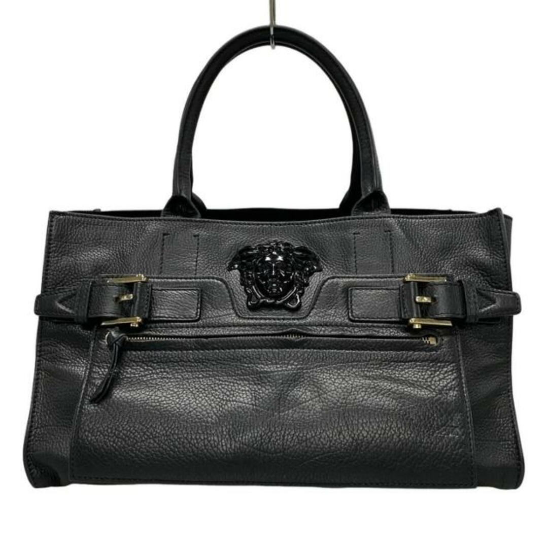 VERSACE(ヴェルサーチ) ハンドバッグ メデューサ 黒 レザー VERSACE(ヴェルサーチ) ハンドバッグ メデューサ 黒 レザー