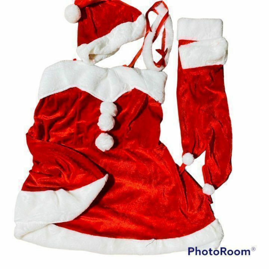 セクシー サンタコスプレ クリスマス プレゼント ミニワンピース 仮装 レディースのジャケット/アウター(ノーカラージャケット)の商品写真