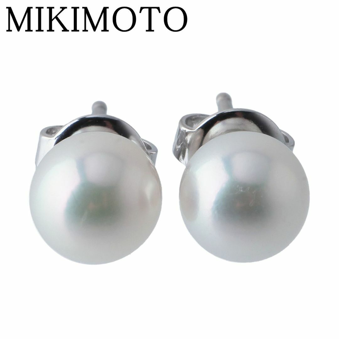 MIKIMOTO - ミキモト パール ピアス アコヤパール7.4mm K18WG 新品仕上げ済 MIKIMOTO【20336】