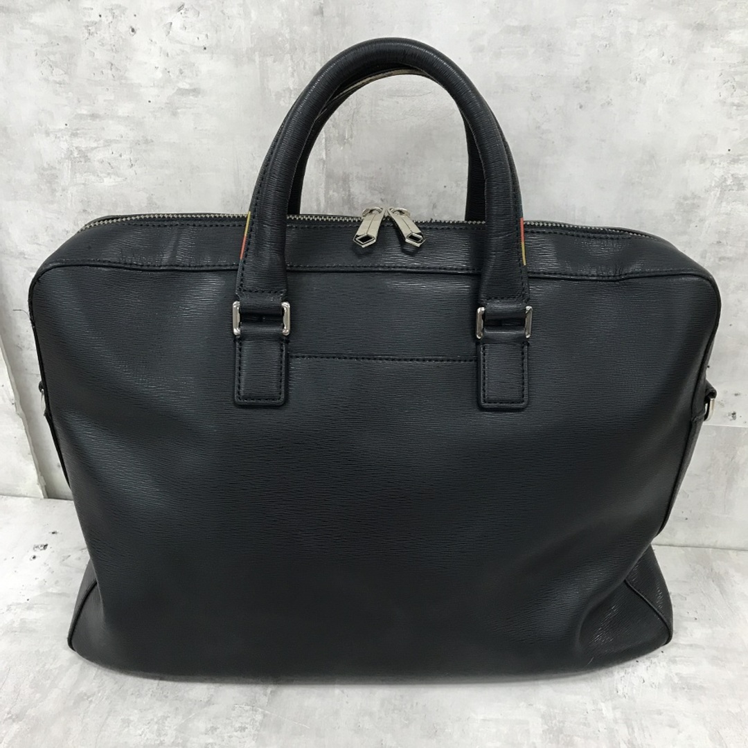 Paul Smith COLLECTION - PaulSmith　ポールスミス　クラシックエンボス　２WAY　ブリーフケース　ネイビー　ストライプ　ショルダーストラップ欠品【B0120-004】