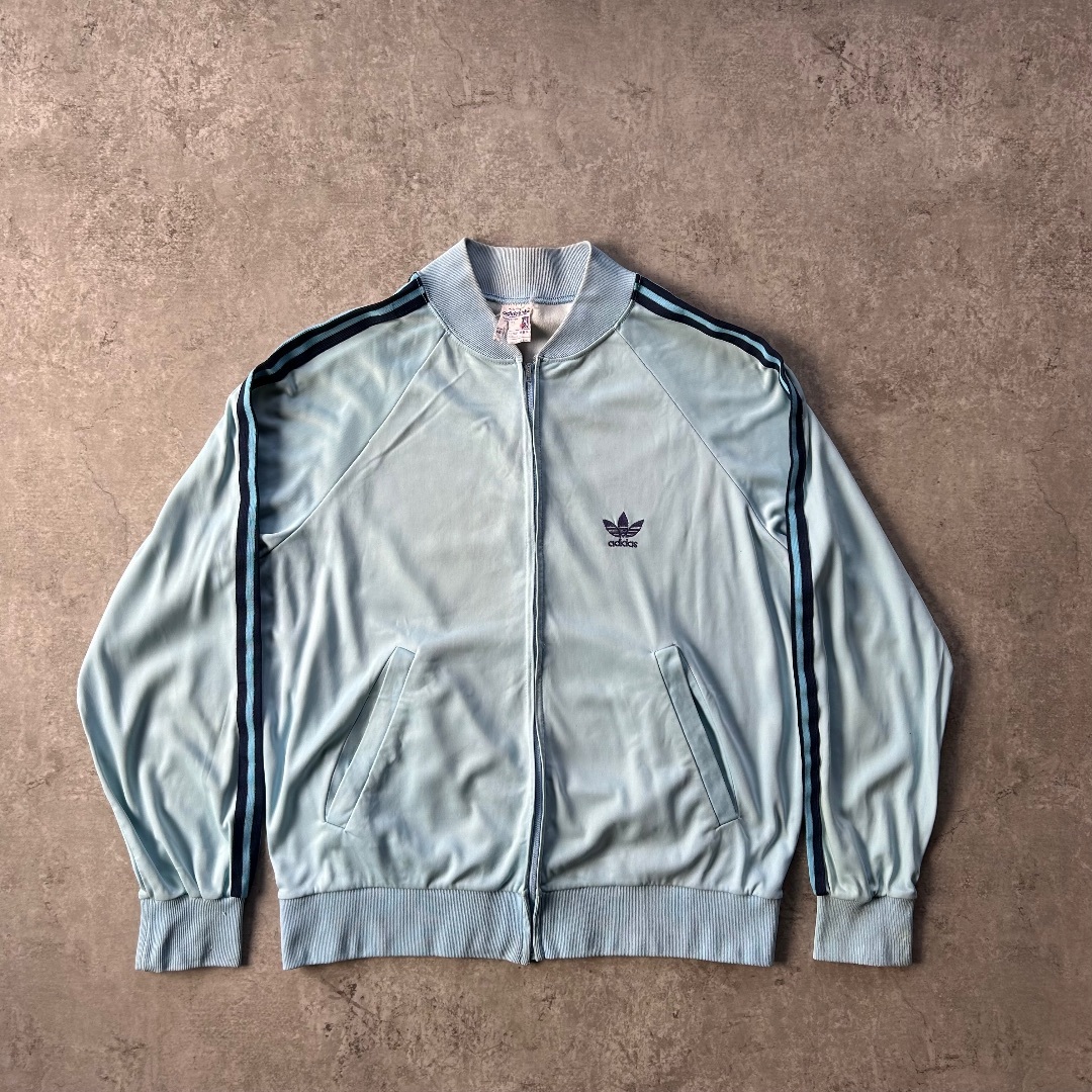 adidas - 70s アディダス ジャージ/トラックジャケット 水色 フランス製 L相当