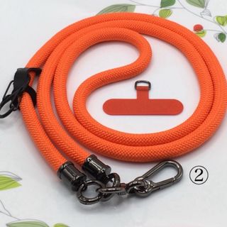 極太スマホストラップショルダー　ネックストラップ　斜め掛けホルダー(ネックストラップ)