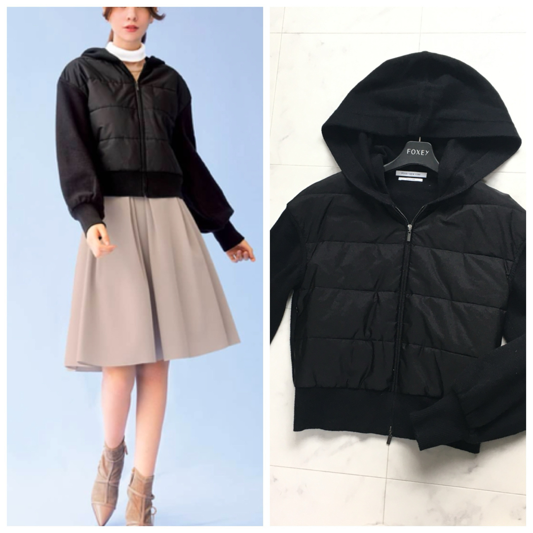 美品 FOXEY フォクシー中綿 ニット ブルゾン 美品 FOXEY フォクシー中綿 ニット ブルゾン